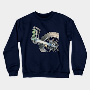 awesome mechanical motorbike wheel Crewneck Sweatshirt